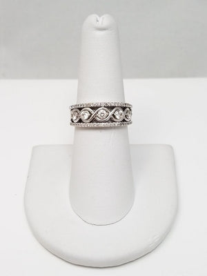 Glowing 1/2ctw Natural Diamond 14k White Gold Ring Band