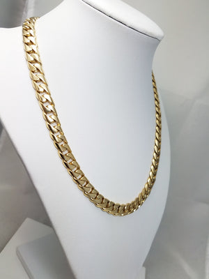 Impressive Solid 14k Yellow Gold 18"/8.5mm Cuban Link Chain