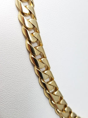 Impressive Solid 14k Yellow Gold 18"/8.5mm Cuban Link Chain