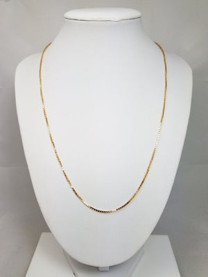 Cool 19.75" 18k Solid Yellow Gold Box Chain Necklace Italy