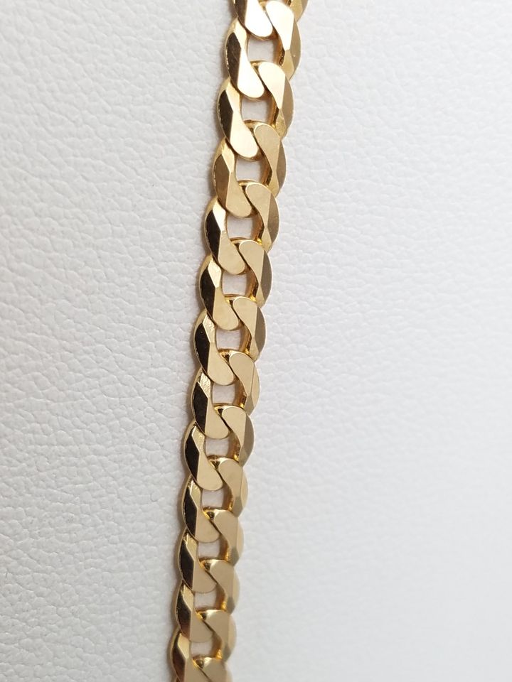 Classic 17.5" Solid 14k Yellow Gold Curb/Cuban Link Chain Necklace