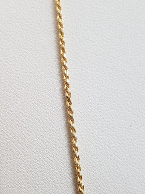 New Classic Solid 18k Yellow Gold Rope Chain 23.5" Necklace