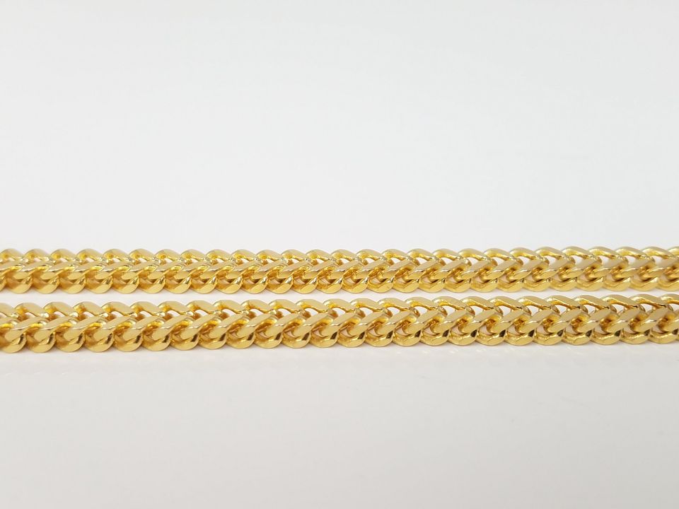 Stunning 24" Solid 14k Yellow Gold Franco Link Chain Necklace