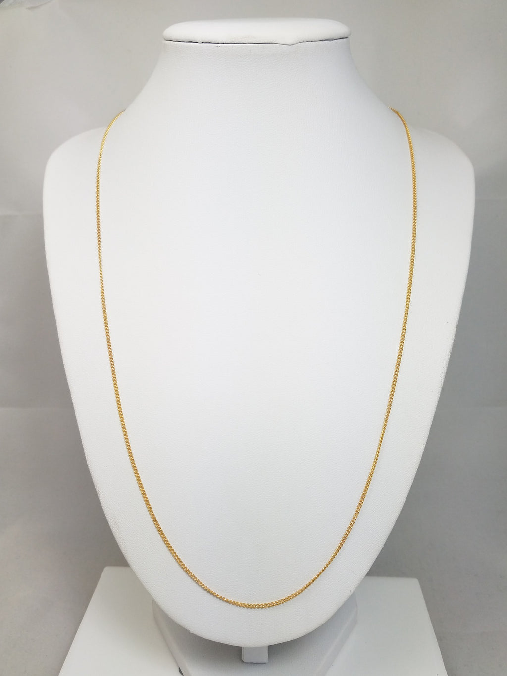 Standard 22" Solid 18k Yellow Gold Micro Link Chain Necklace