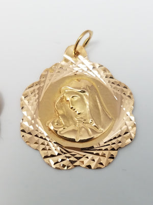 Lot of Three 18k Yellow Gold Religious Medals