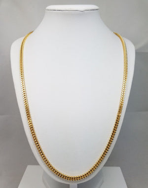 Stunning 24" Solid 14k Yellow Gold Franco Link Chain Necklace