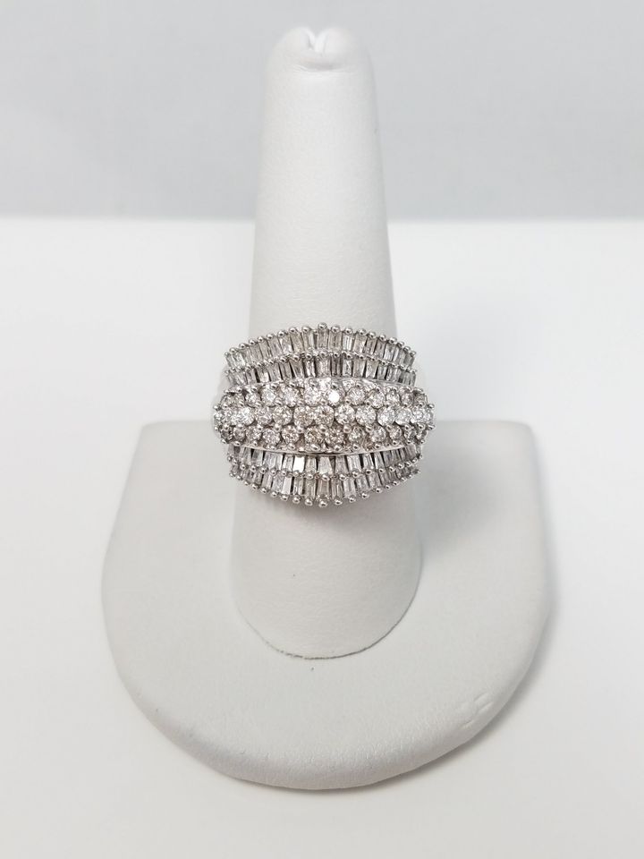 Show-Stopping 2ctw Natural Diamond 10k White Gold Ring