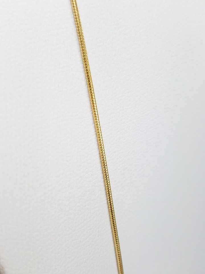 Sleek Snake Link 14k Yellow Gold 20" Necklace