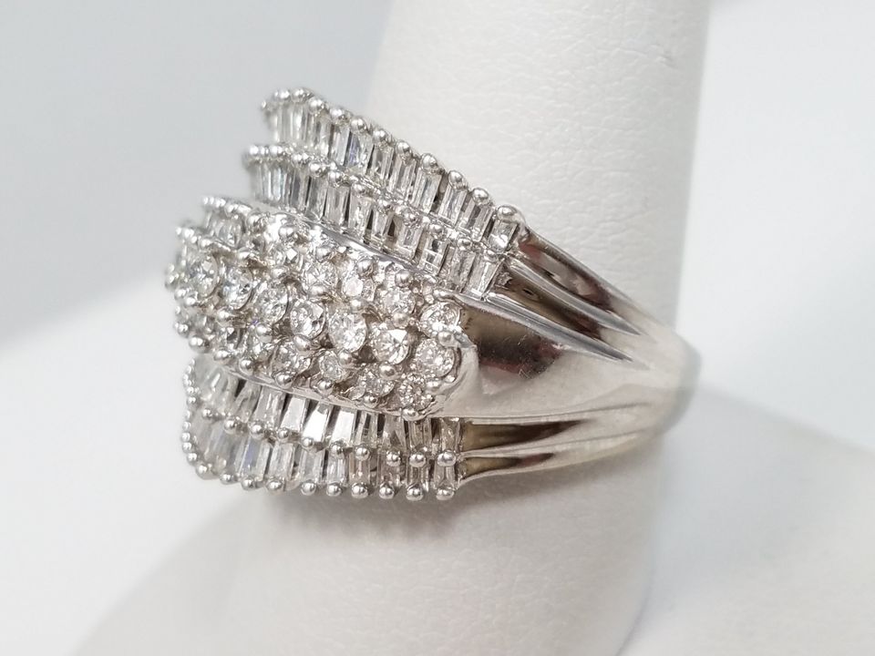 Show-Stopping 2ctw Natural Diamond 10k White Gold Ring