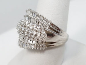 Show-Stopping 2ctw Natural Diamond 10k White Gold Ring