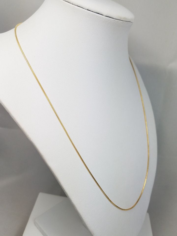 Sleek Snake Link 14k Yellow Gold 20" Necklace