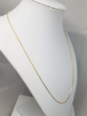 Sleek Snake Link 14k Yellow Gold 20" Necklace