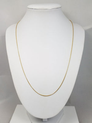 Sleek Snake Link 14k Yellow Gold 20" Necklace