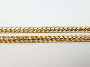 Stunning 24.25" Solid 14k Yellow Gold Franco Link Chain Necklace