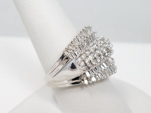 Show-Stopping 2ctw Natural Diamond 10k White Gold Ring