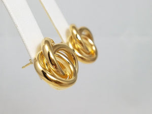 18k Yellow Gold Love Knot Earrings