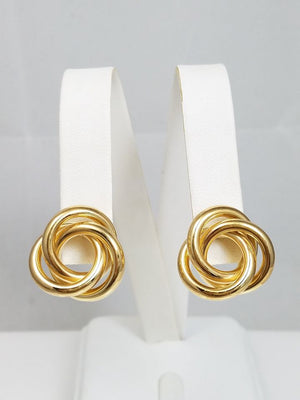 18k Yellow Gold Love Knot Earrings