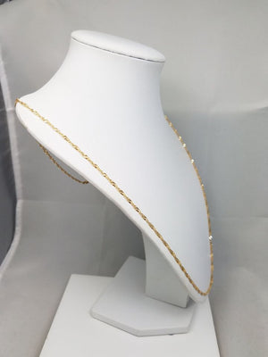 Classic 27" Solid 18k Yellow Gold Singapore Link Chain Necklace