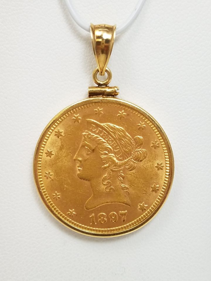 Impressive 1897 $10 90% Gold Coin Pendant