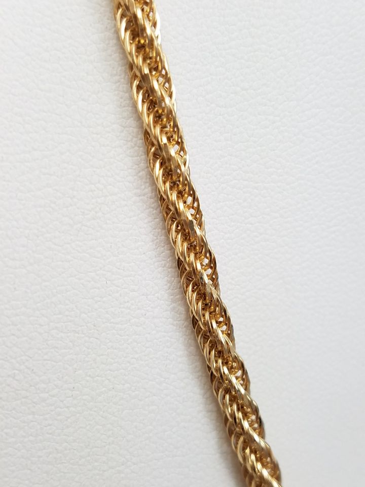 Fancy Link Hollow 14k Yellow Gold 18" Necklace