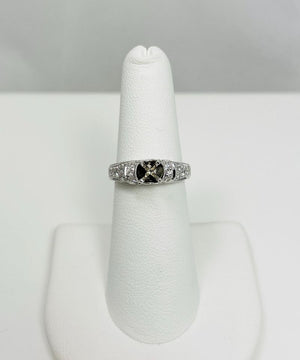 New! Stunning 14k White Gold Natural Diamond Engagement Ring Mount