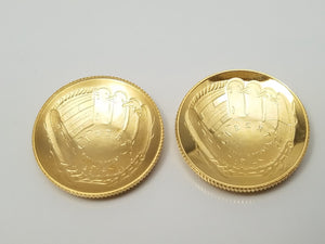 Two 2014 Domed U.S. Mint Baseball Gold Coins