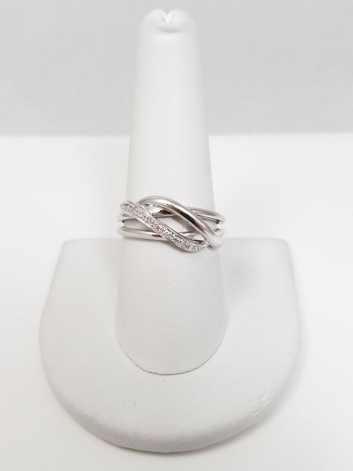 Refined Natural Diamond 10k White Gold Ring