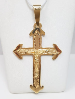 Mighty 10k Yellow Gold Crucifix Pendant