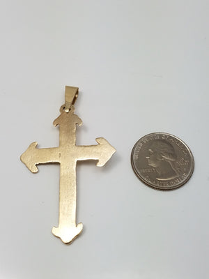 Mighty 10k Yellow Gold Crucifix Pendant