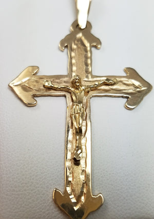 Mighty 10k Yellow Gold Crucifix Pendant