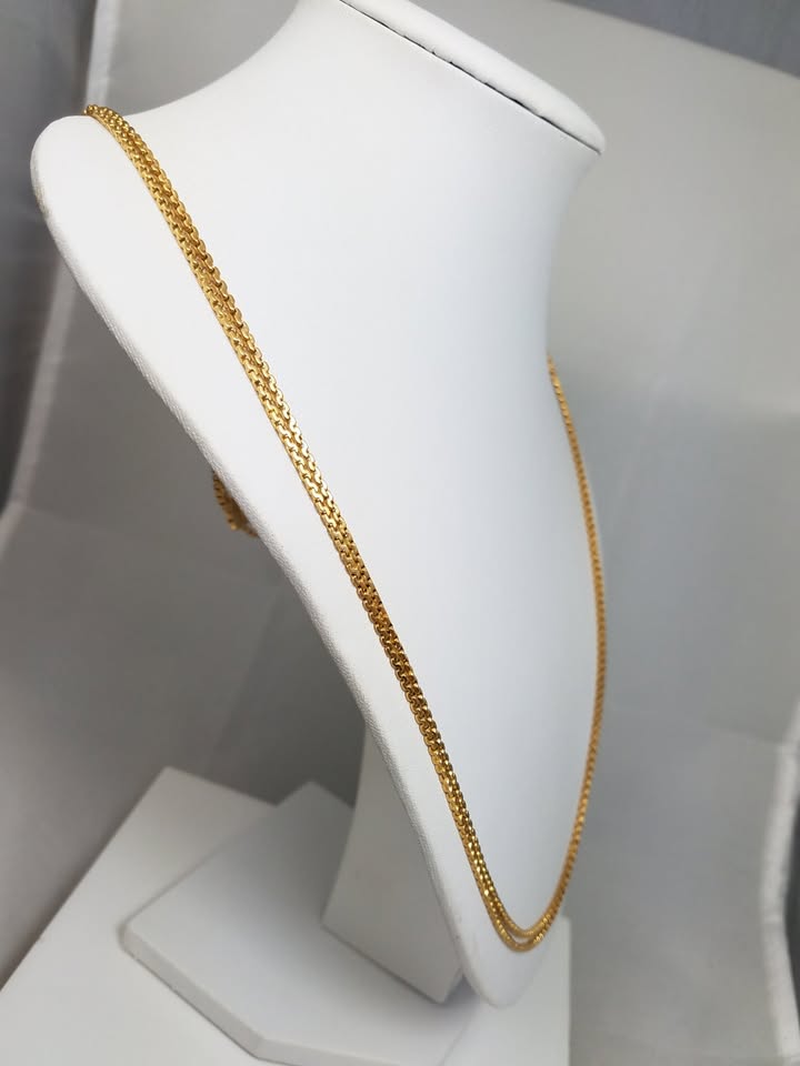 Magnificent Layered Double Chain 21k Gold 28" Necklace