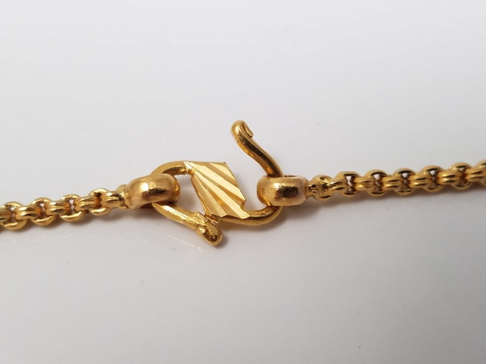 Deluxe Solid 20k+ Yellow Gold Fancy Rolo Link 24" Chain