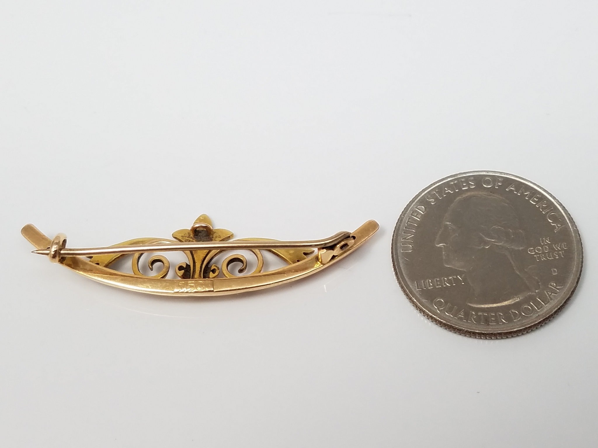 Victorian 15k Yellow Gold Brooch