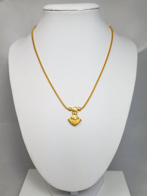 Superior 16" Solid 22k Yellow Gold Cubic Zirconia Fancy Link Chain Necklace