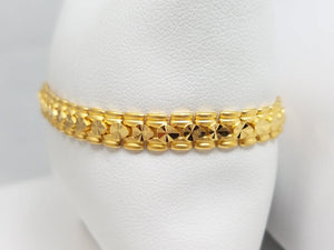 Sexy 7.25"- 8.25" Adjustable 22k Yellow Gold Fancy Link Bracelet