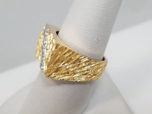 Men's 14k Yellow Gold Diamond Ring