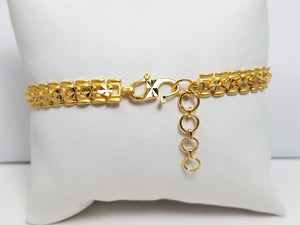 Sexy 7.25"- 8.25" Adjustable 22k Yellow Gold Fancy Link Bracelet