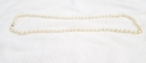 Vintage 30" 10k White Gold Natural Cultured Akoya Pearl Strand To Restring