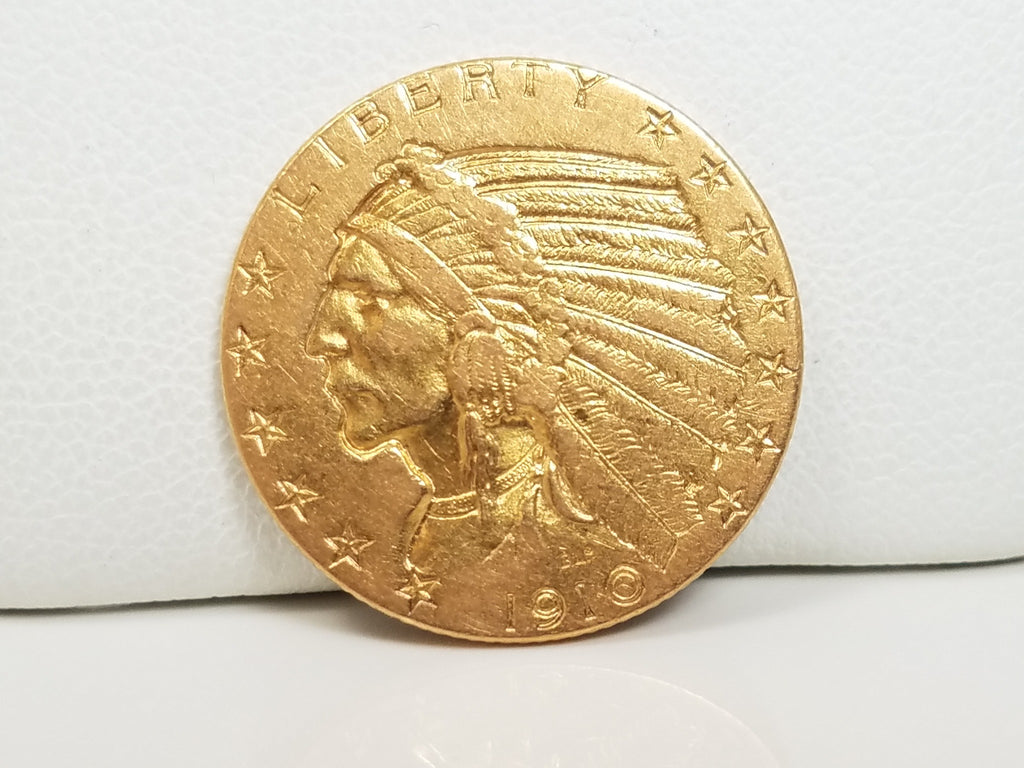 1910 US $5 Indian Head Gold Coin