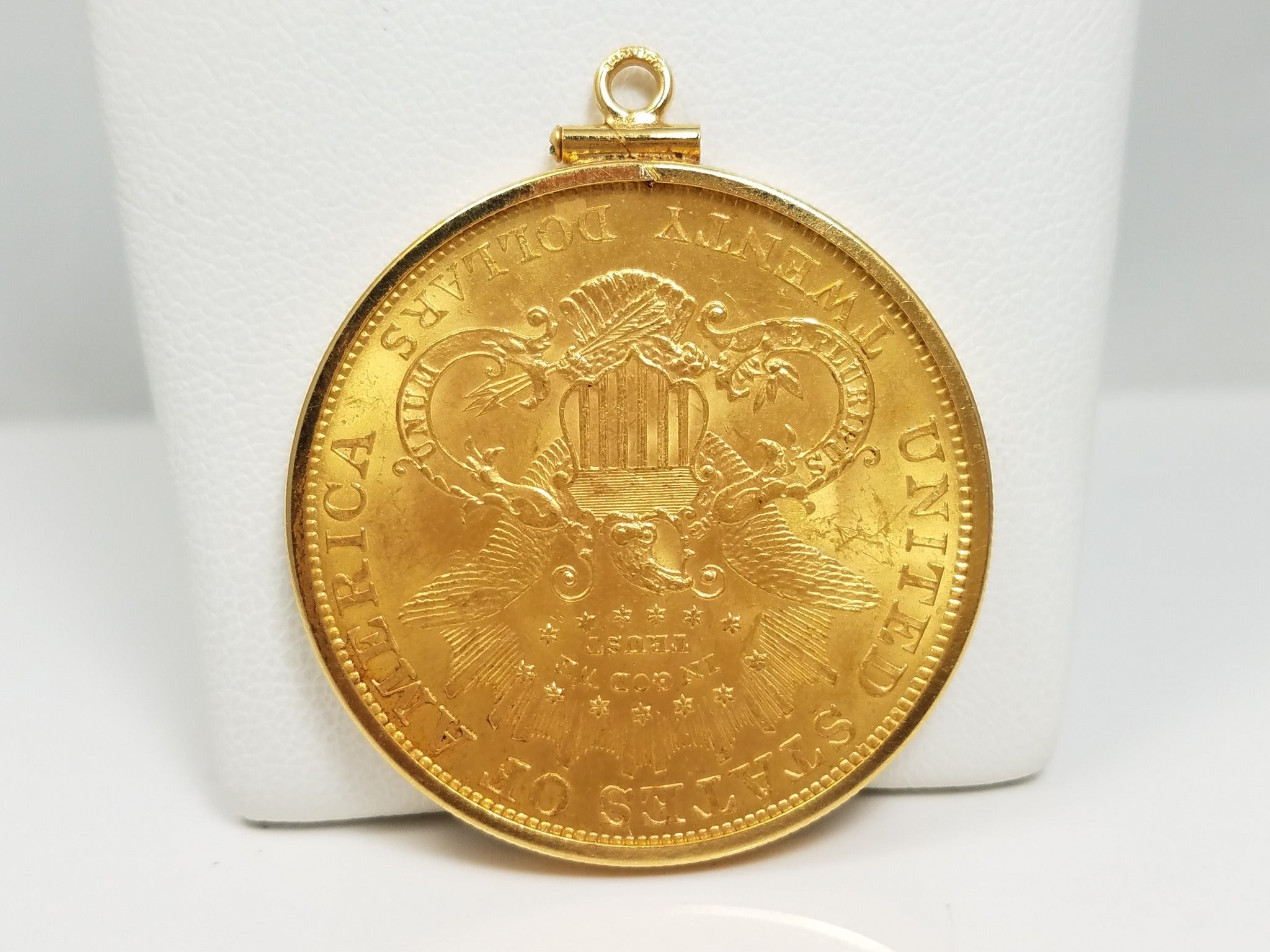 1904 U.S. $20 Gold Coin with 14k Yellow Gold Bezel