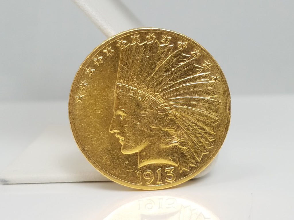 Sharp 1913 US $10 Indian Head Gold Coin