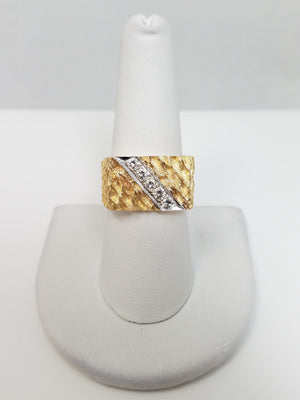 Men's 14k Yellow Gold Diamond Ring