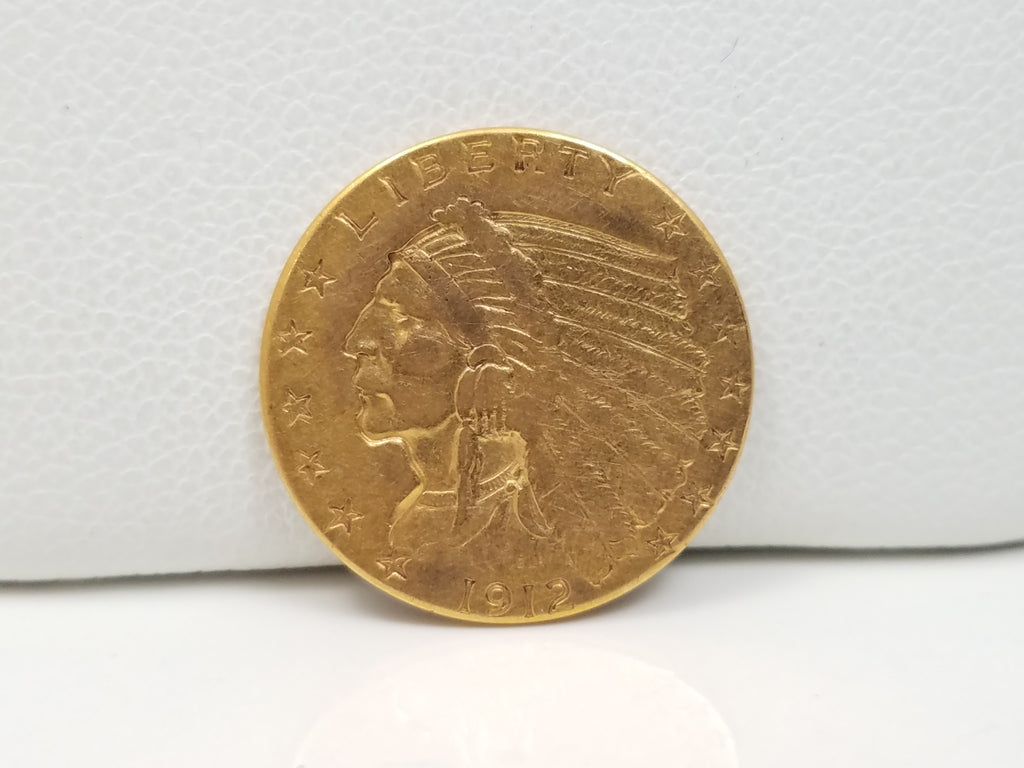 Collectable 1912 Indian Head $2.50 Coin