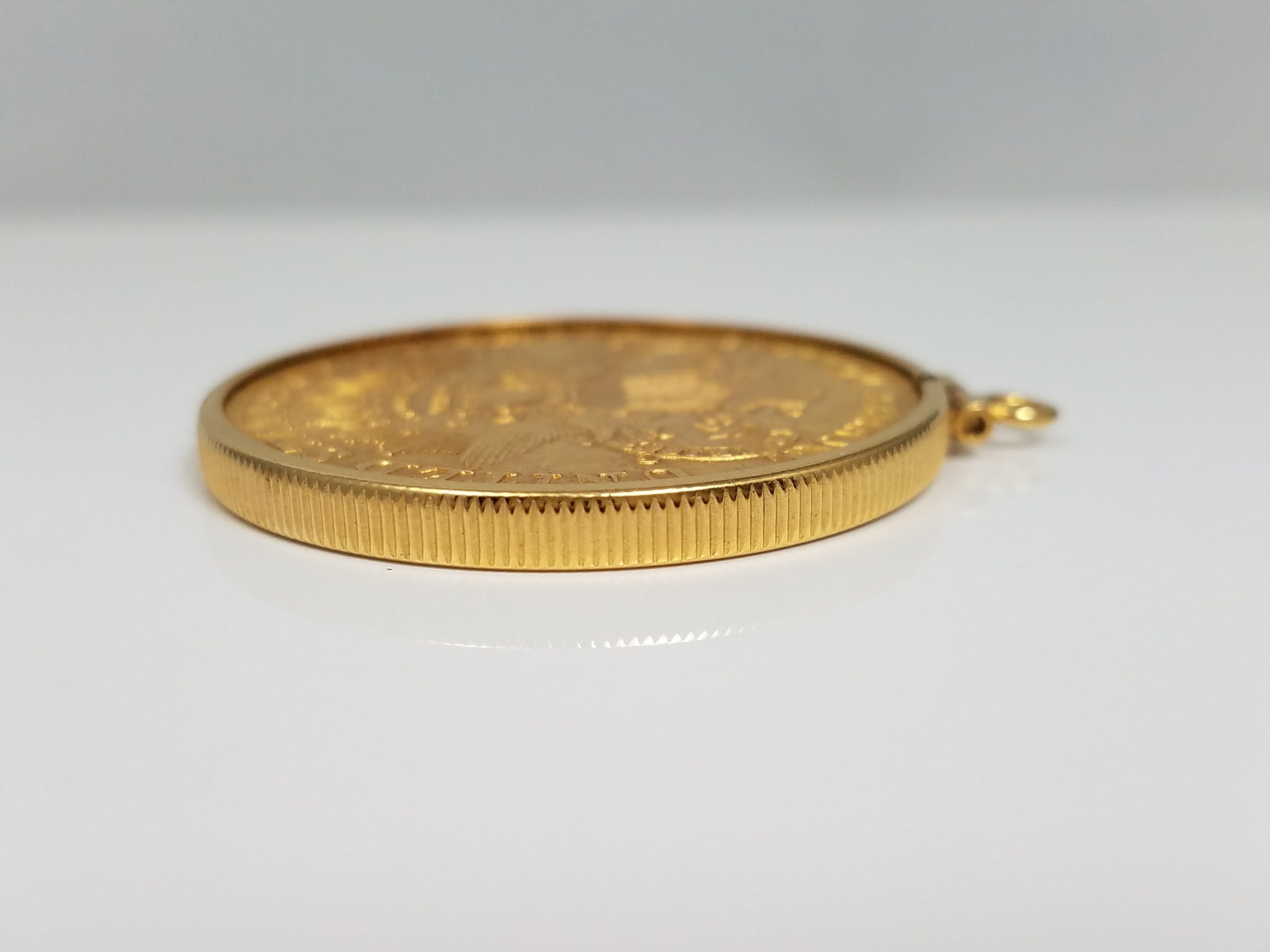 1904 U.S. $20 Gold Coin with 14k Yellow Gold Bezel