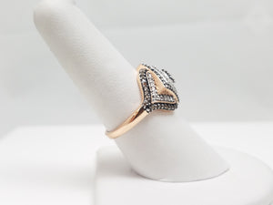 Fashionable 10k Rose Gold Natural Diamond Custom Ring