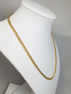 10k Yellow Gold Hollow Cuban Link 4.4mm/18" Necklace