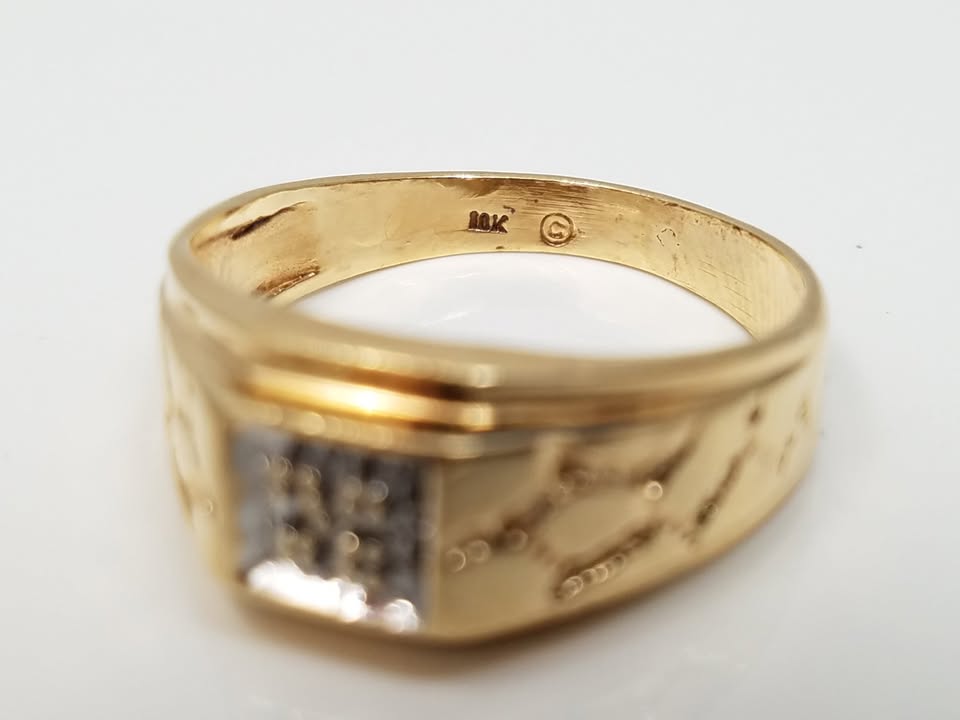 10k Yellow Gold Natural Diamond Ring Band