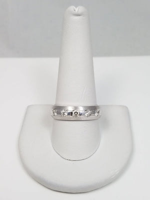 Dazzling 14k White Gold Natural Diamond Wedding Ring Band