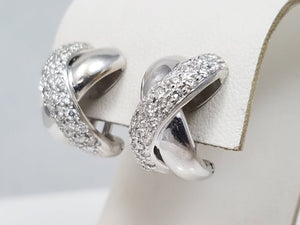 Attractive 18k White Gold Natural Diamond Earrings