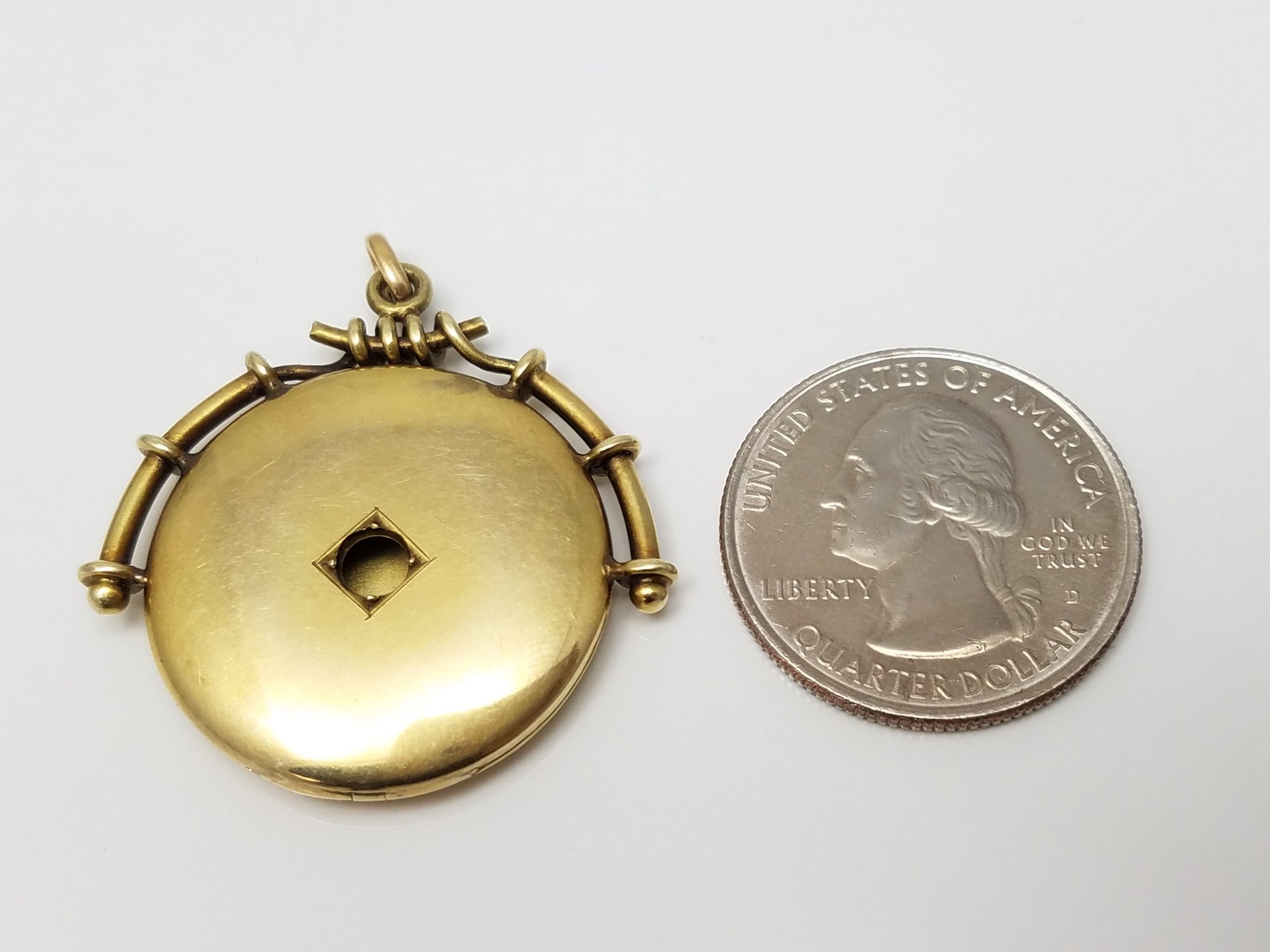 Retro Early 1900's 14k Solid Yellow Gold Locket/Watch Fob To Restore